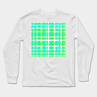 Green & Aqua Interlocking Stripes Long Sleeve T-Shirt